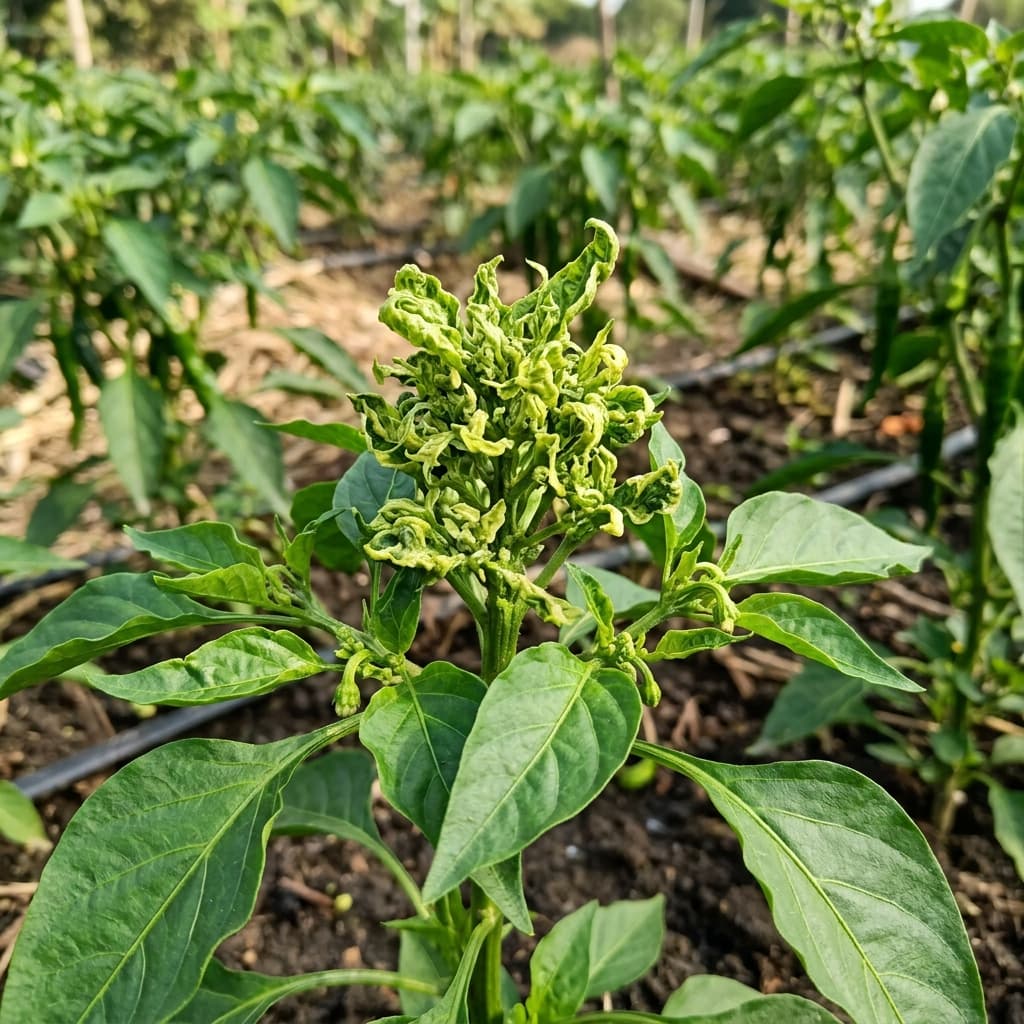 Daun muda mengecil